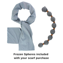 Cooling Scarf Grey - COOLING BALLS INCLUDED!