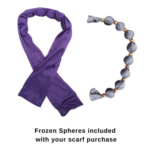 Cooling Scarf - Purple - COOLING BALLS INCLUDED!